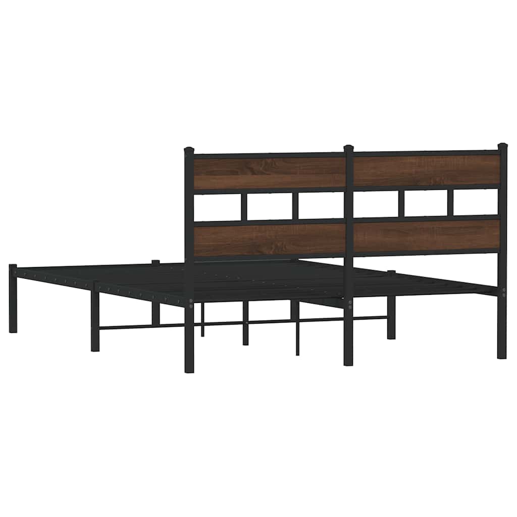 sengeramme m. sengegavl 150x200 cm uden madras brunt eg