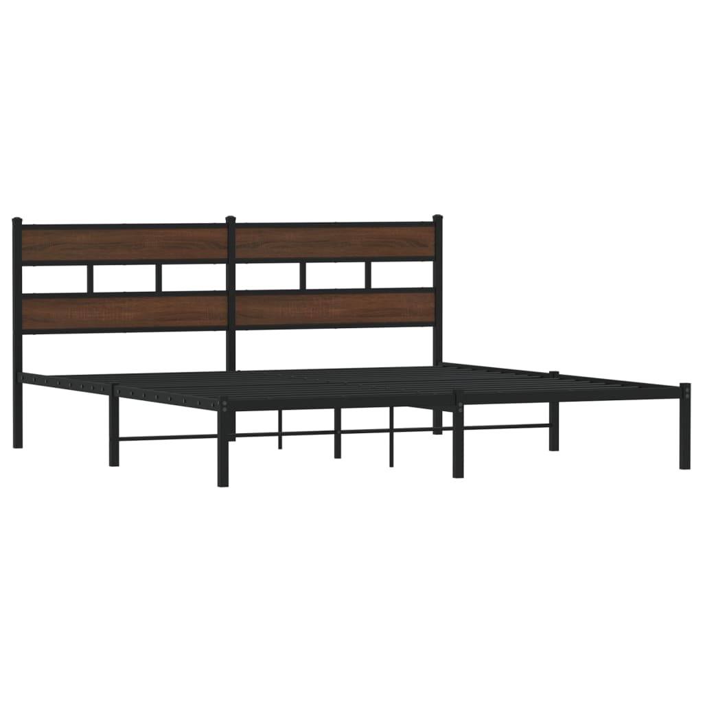 sengeramme m. sengegavl 190x200 cm uden madras brunt eg
