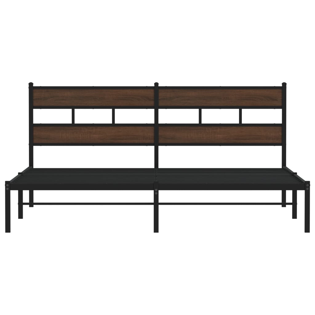 sengeramme m. sengegavl 190x200 cm uden madras brunt eg