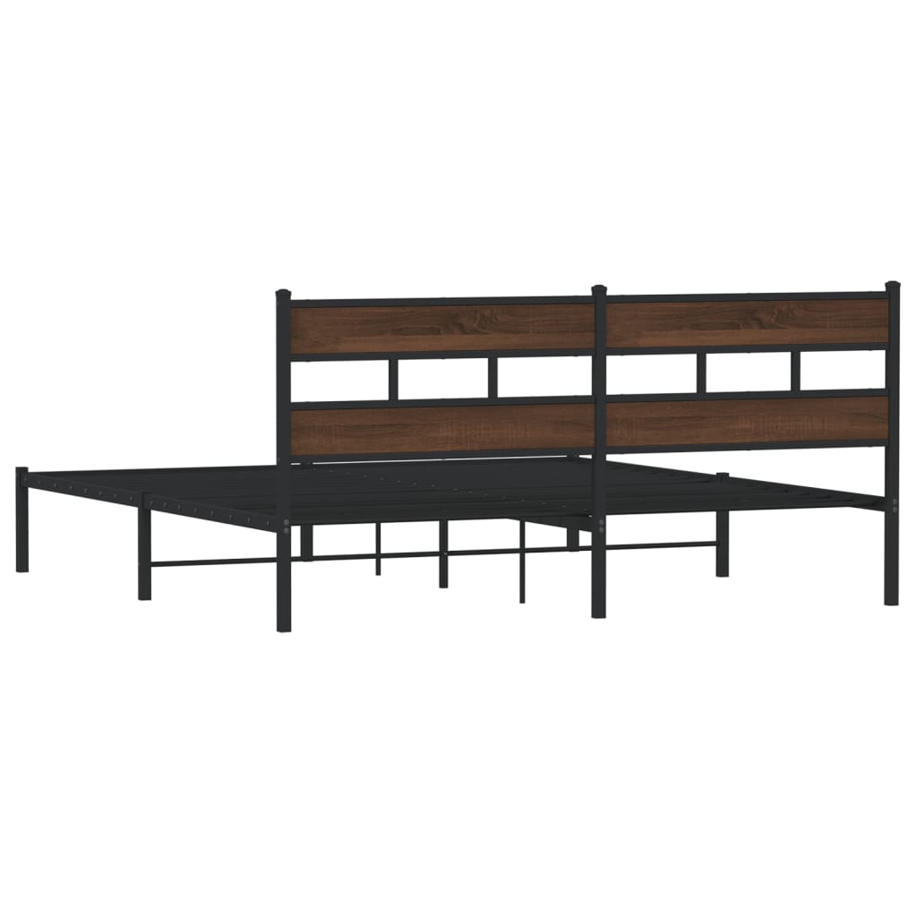 sengeramme m. sengegavl 190x200 cm uden madras brunt eg