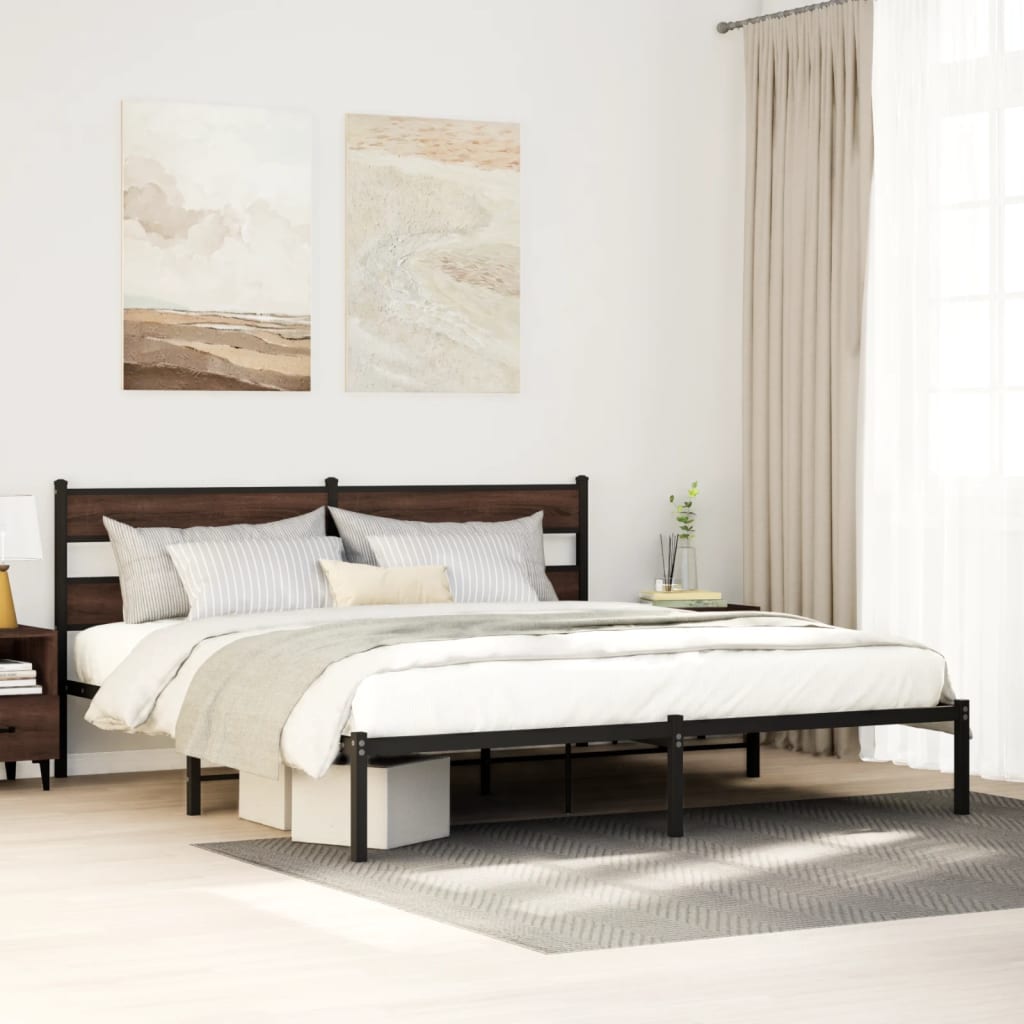sengeramme m. sengegavl 190x200 cm uden madras brunt eg