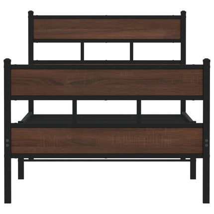sengeramme m. sengegavl 75x190 cm uden madras brunt eg
