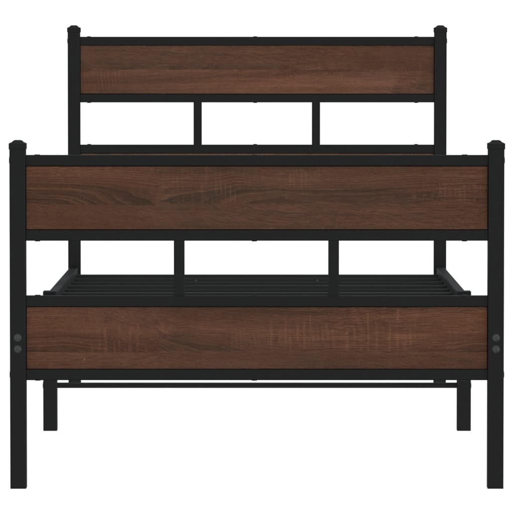 sengeramme m. sengegavl 75x190 cm uden madras brunt eg