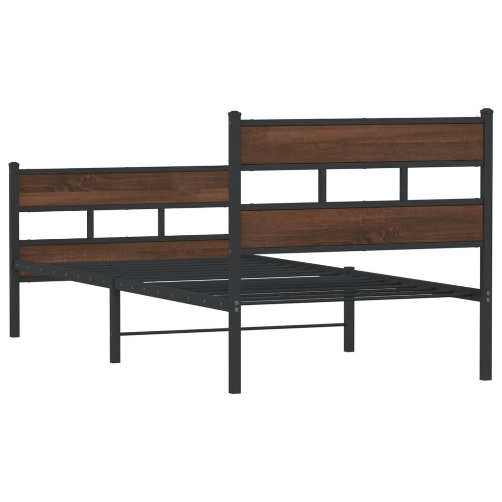 sengeramme m. sengegavl 75x190 cm uden madras brunt eg