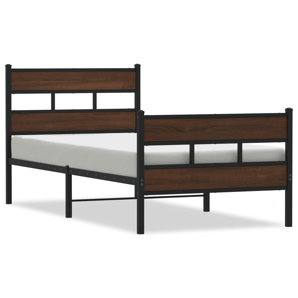 sengeramme m. sengegavl 90x190 cm uden madras brunt eg