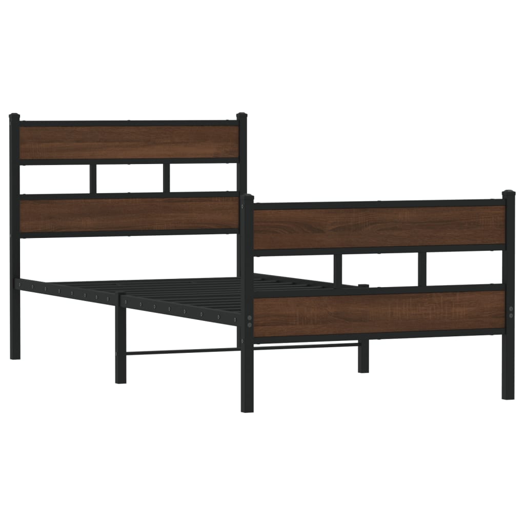 sengeramme m. sengegavl 90x190 cm uden madras brunt eg