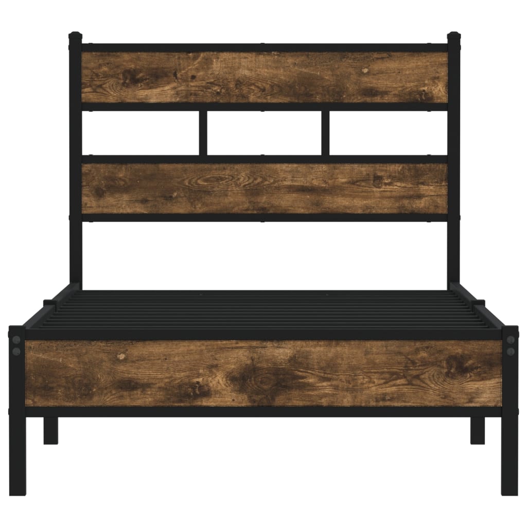 sengeramme m. sengegavl 100x200 cm uden madras sonoma-eg