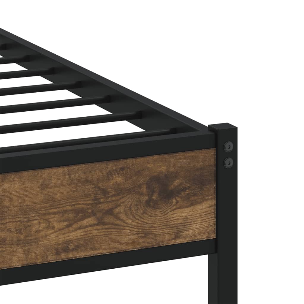 sengeramme m. sengegavl 100x200 cm uden madras sonoma-eg