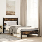 sengeramme m. sengegavl 100x200 cm uden madras sonoma-eg