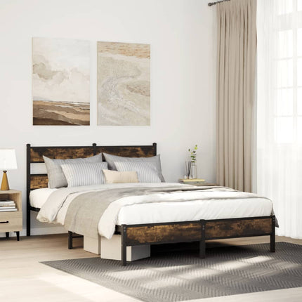 sengeramme m. sengegavl 150x200 cm uden madras sonoma-eg