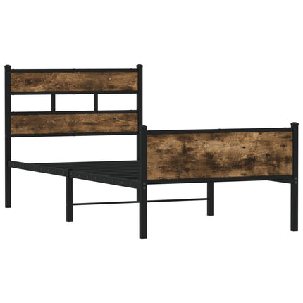 sengeramme 80x200 cm uden madras konstrueret træ røget eg
