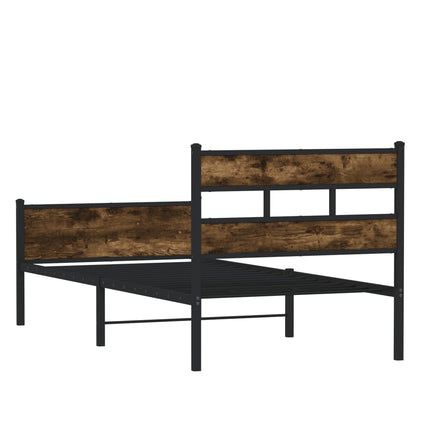 sengeramme 80x200 cm uden madras konstrueret træ røget eg