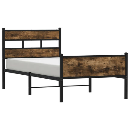sengeramme 90x190 cm uden madras konstrueret træ røget eg