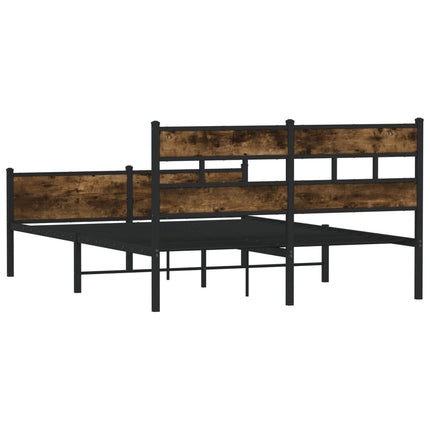 sengeramme 137x190 cm uden madras konstrueret træ røget eg
