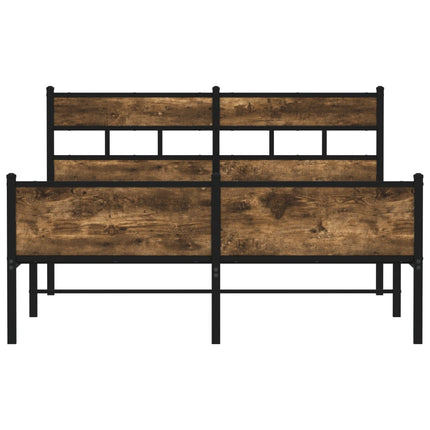 sengeramme 140x190 cm uden madras konstrueret træ røget eg