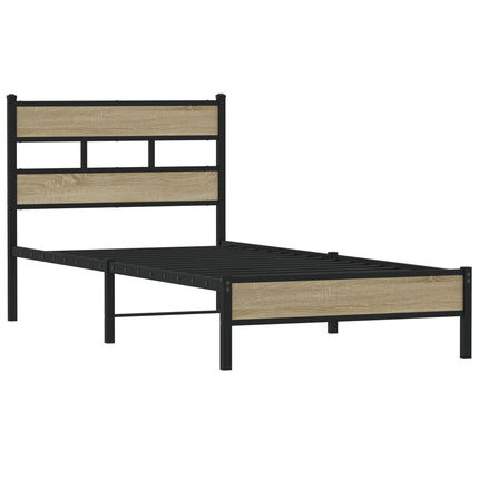 sengeramme 75x190 cm uden madras konstrueret træ sonoma-eg