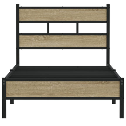 sengeramme 75x190 cm uden madras konstrueret træ sonoma-eg