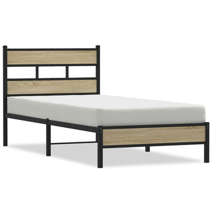 sengeramme 90x190 cm uden madras konstrueret træ sonoma-eg