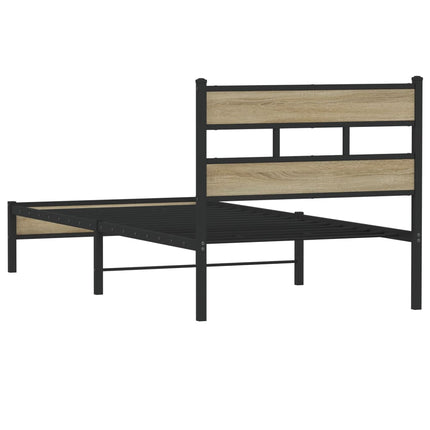 sengeramme 90x190 cm uden madras konstrueret træ sonoma-eg