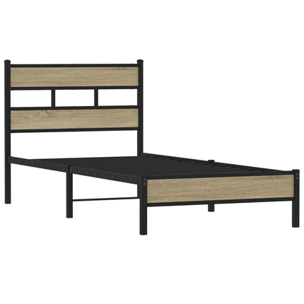 sengeramme 107x200 cm uden madras konstrueret træ sonoma-eg