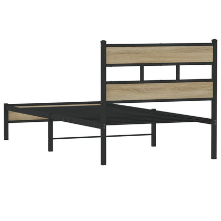 sengeramme 107x200 cm uden madras konstrueret træ sonoma-eg