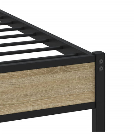 sengeramme 120x190 cm uden madras konstrueret træ sonoma-eg