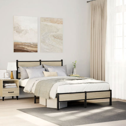 sengeramme 120x190 cm uden madras konstrueret træ sonoma-eg