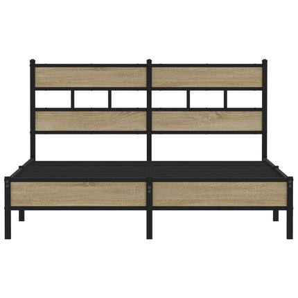 sengeramme 140x190 cm uden madras konstrueret træ sonoma-eg