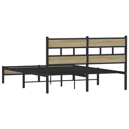 sengeramme 140x190 cm uden madras konstrueret træ sonoma-eg