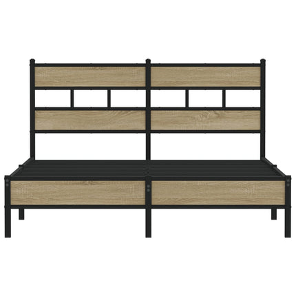 sengeramme 140x200 cm uden madras konstrueret træ sonoma-eg