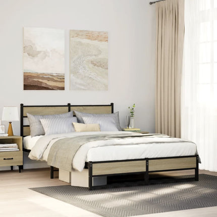 sengeramme uden madras 140x190 cm metal sonoma-eg
