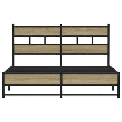 sengeramme uden madras 150x200 cm metal sonoma-eg