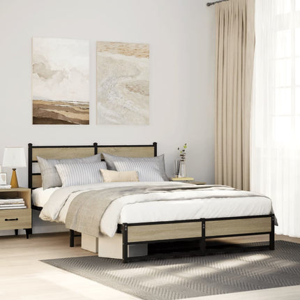 sengeramme uden madras 160x200 cm metal sonoma-eg