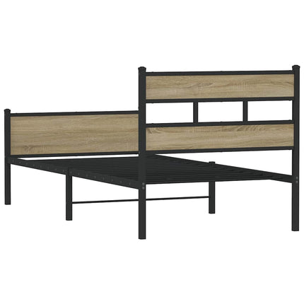 sengeramme 80x200 cm uden madras konstrueret træ sonoma-eg