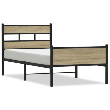 sengeramme 107x200 cm uden madras konstrueret træ sonoma-eg