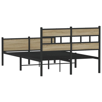 sengeramme 120x200 cm uden madras konstrueret træ sonoma-eg