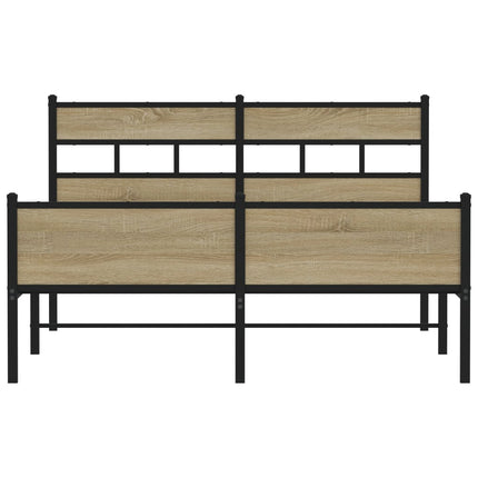 sengeramme 140x190 cm uden madras konstrueret træ sonoma-eg