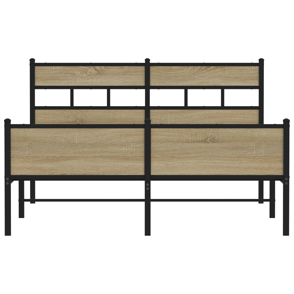 sengeramme 140x190 cm uden madras konstrueret træ sonoma-eg