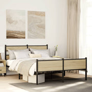 sengeramme 140x190 cm uden madras konstrueret træ sonoma-eg