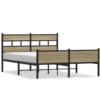 sengeramme 140x200 cm uden madras konstrueret træ sonoma-eg
