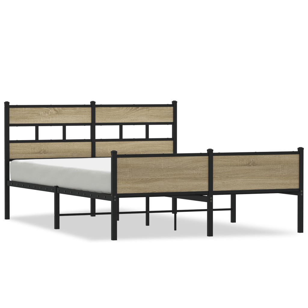 sengeramme 140x200 cm uden madras konstrueret træ sonoma-eg
