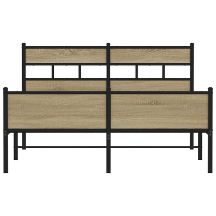 sengeramme 140x200 cm uden madras konstrueret træ sonoma-eg