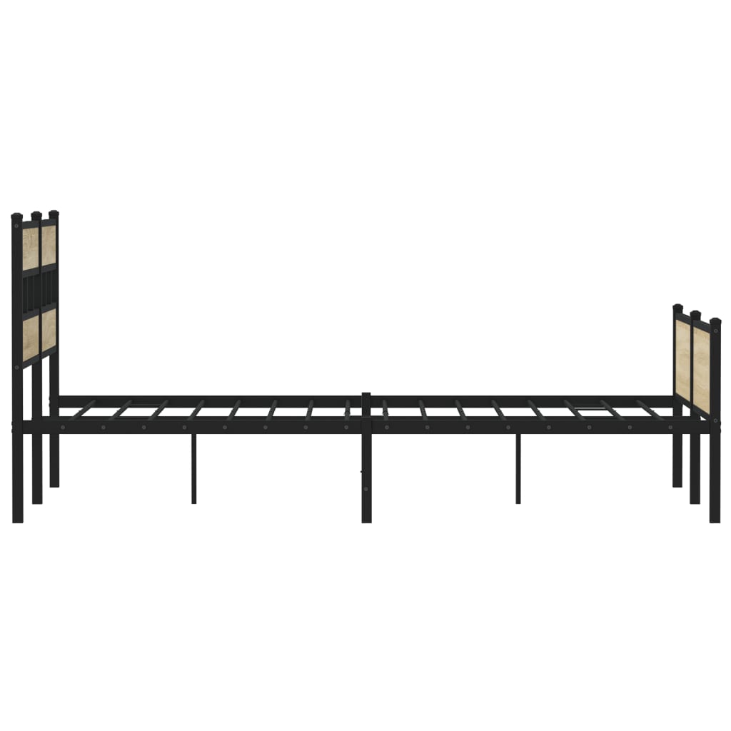 sengeramme 150x200 cm uden madras konstrueret træ sonoma-eg