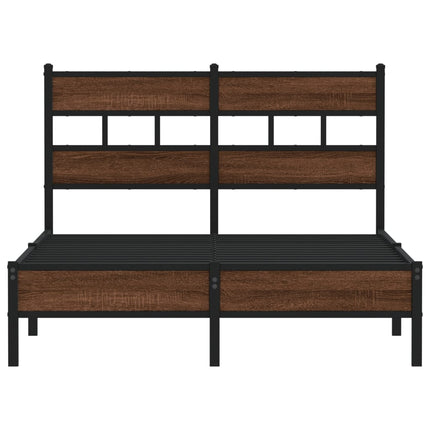 sengeramme 120x190 cm uden madras konstrueret træ brunt eg