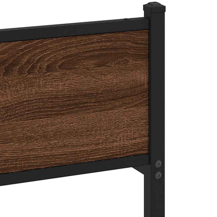 sengeramme 120x200 cm uden madras konstrueret træ brunt eg