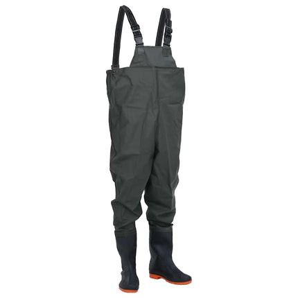 waders med støvler str. 42 mørkegrøn