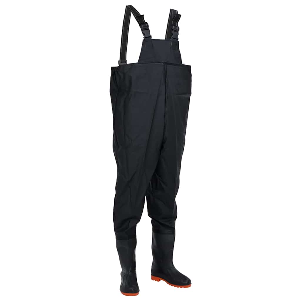 waders med støvler str. 39 sort