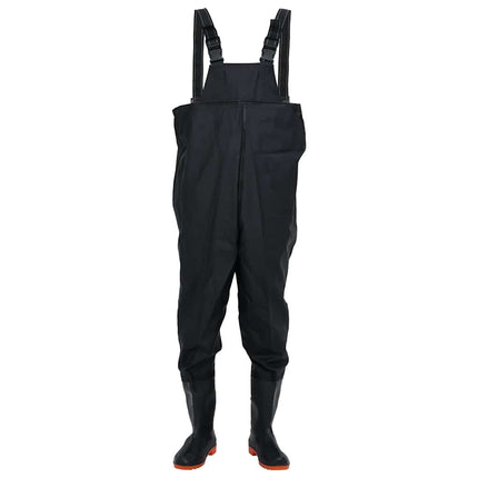 waders med støvler str. 39 sort