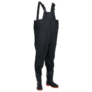 waders med støvler str. 41 sort
