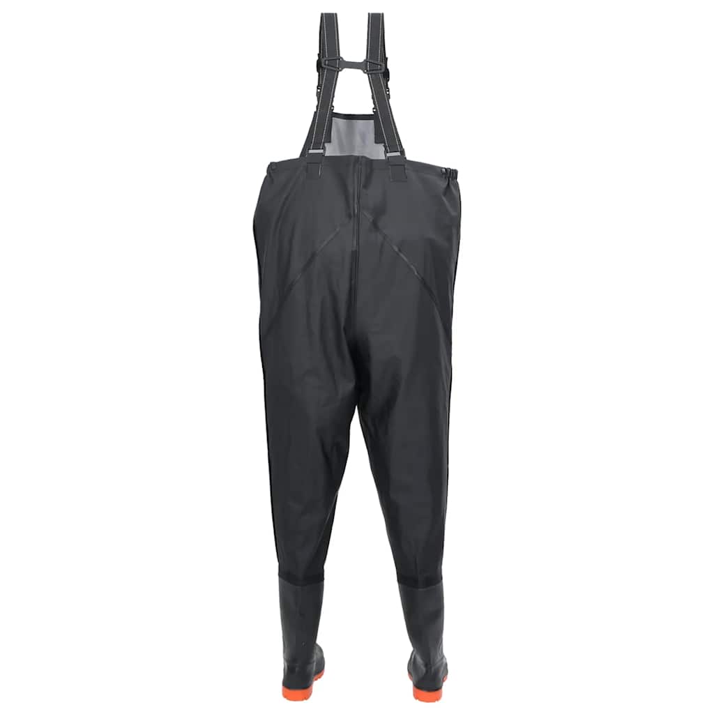 waders med støvler str. 41 sort